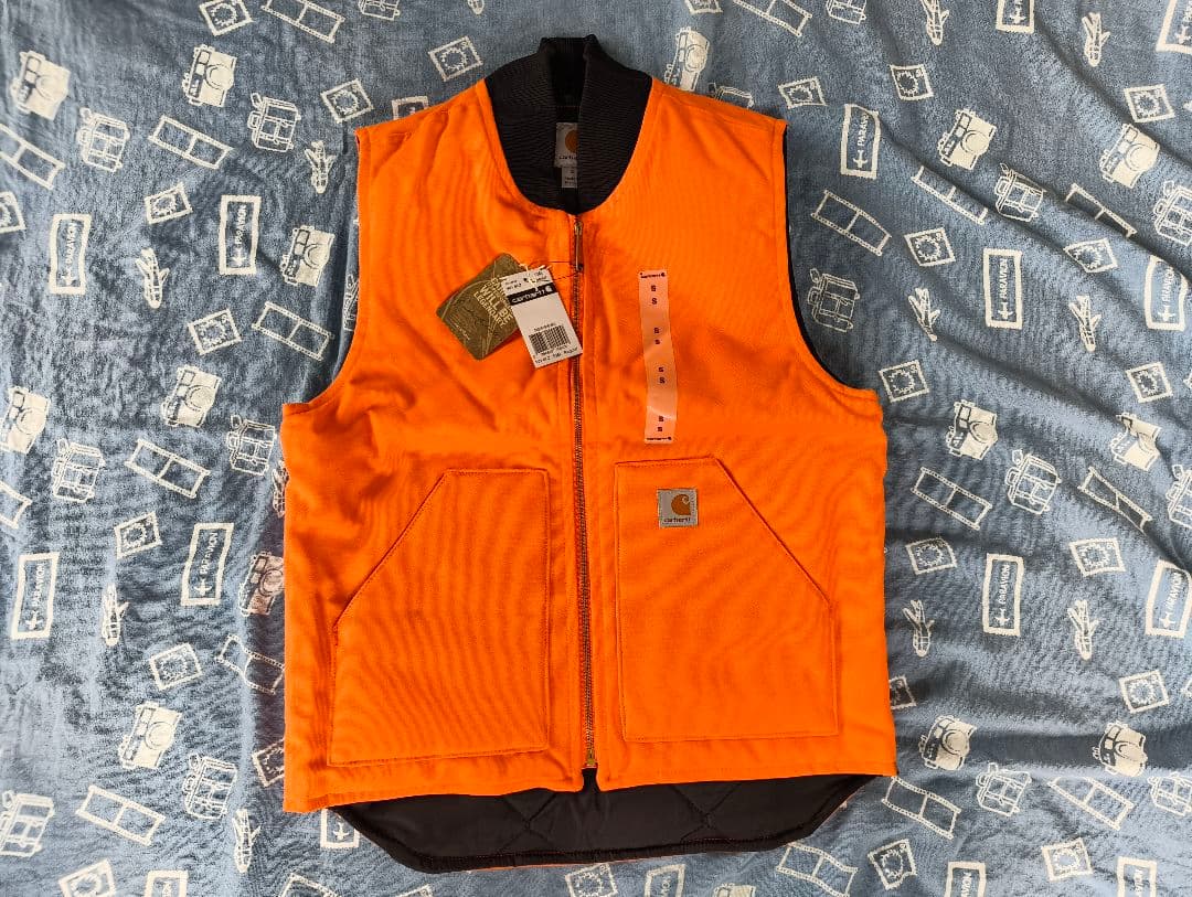 Carhartt オレンジ ジップアップベスト Sサイズ