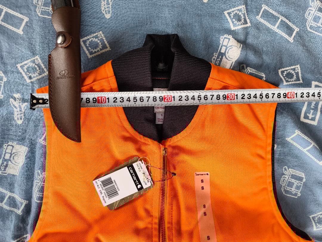 Carhartt オレンジ ジップアップベスト Sサイズ