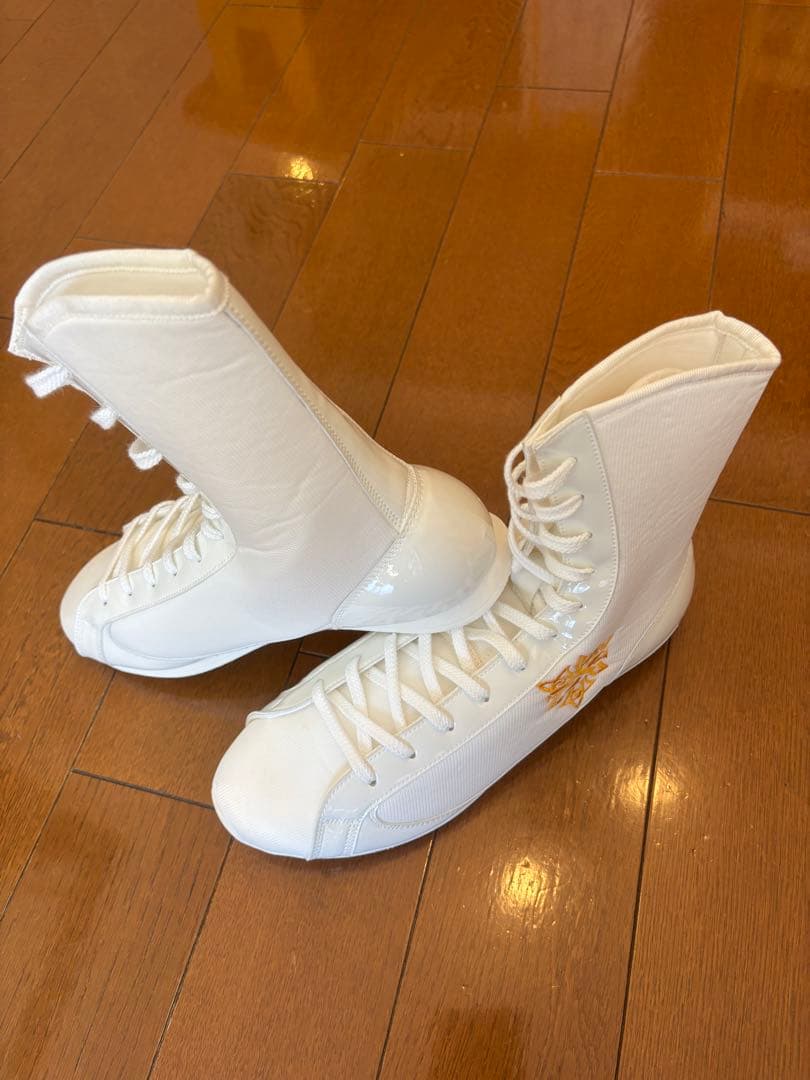 ホワイト ボクシングシューズ ハイカット　26/26.5CM