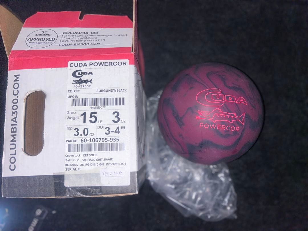 CUDA POWERCOR ボウリングボール 15ポンド