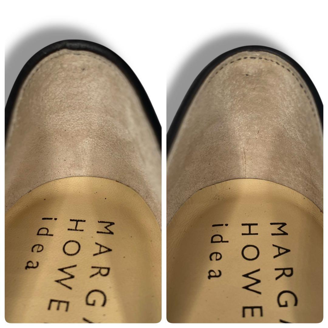 美品 MHL マーガレットハウエル レザー ヒール パンプス 革靴 ローファー