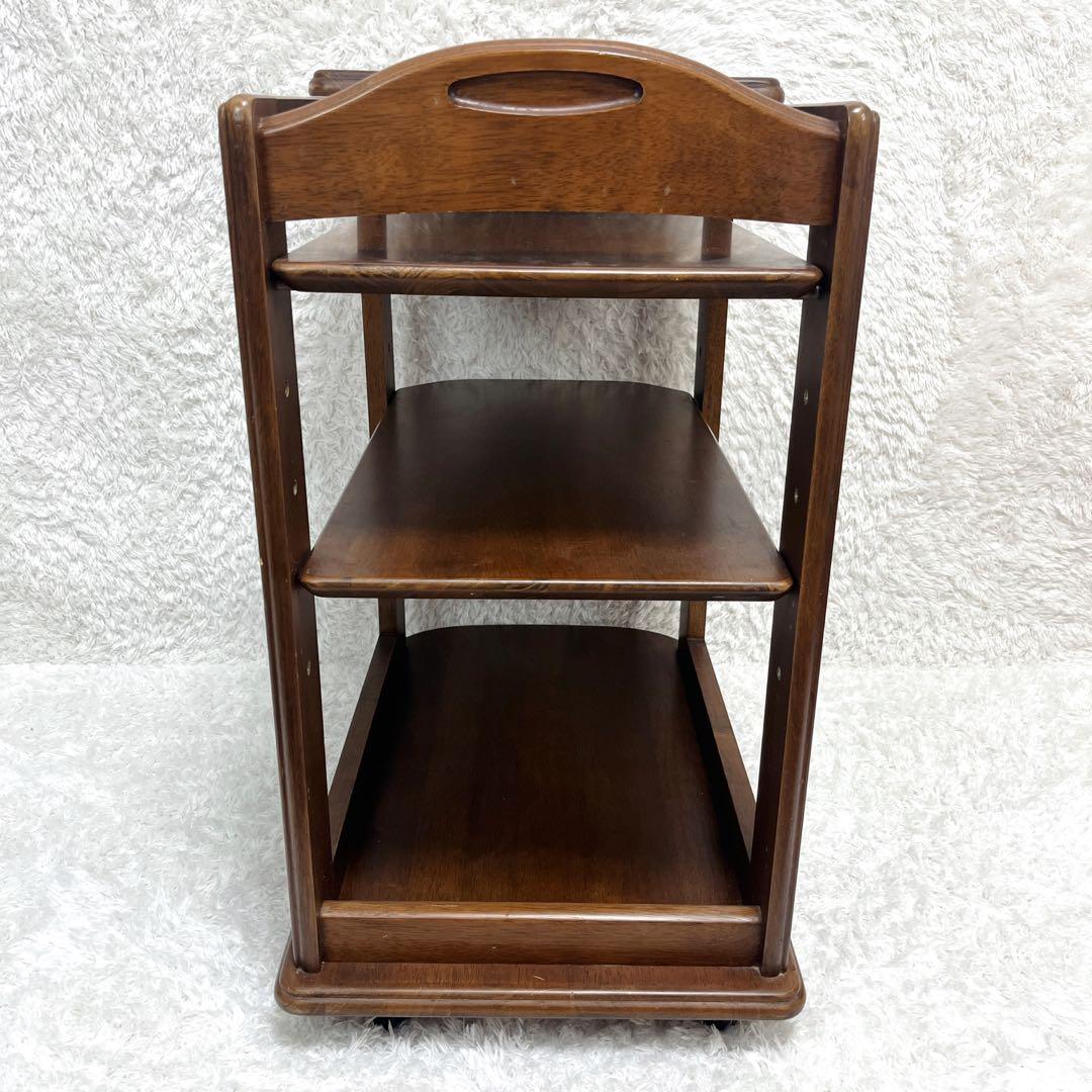 姫路モッコウ マルニ キッチンワゴン 木製 カート 3段 キャスター付 ワゴン