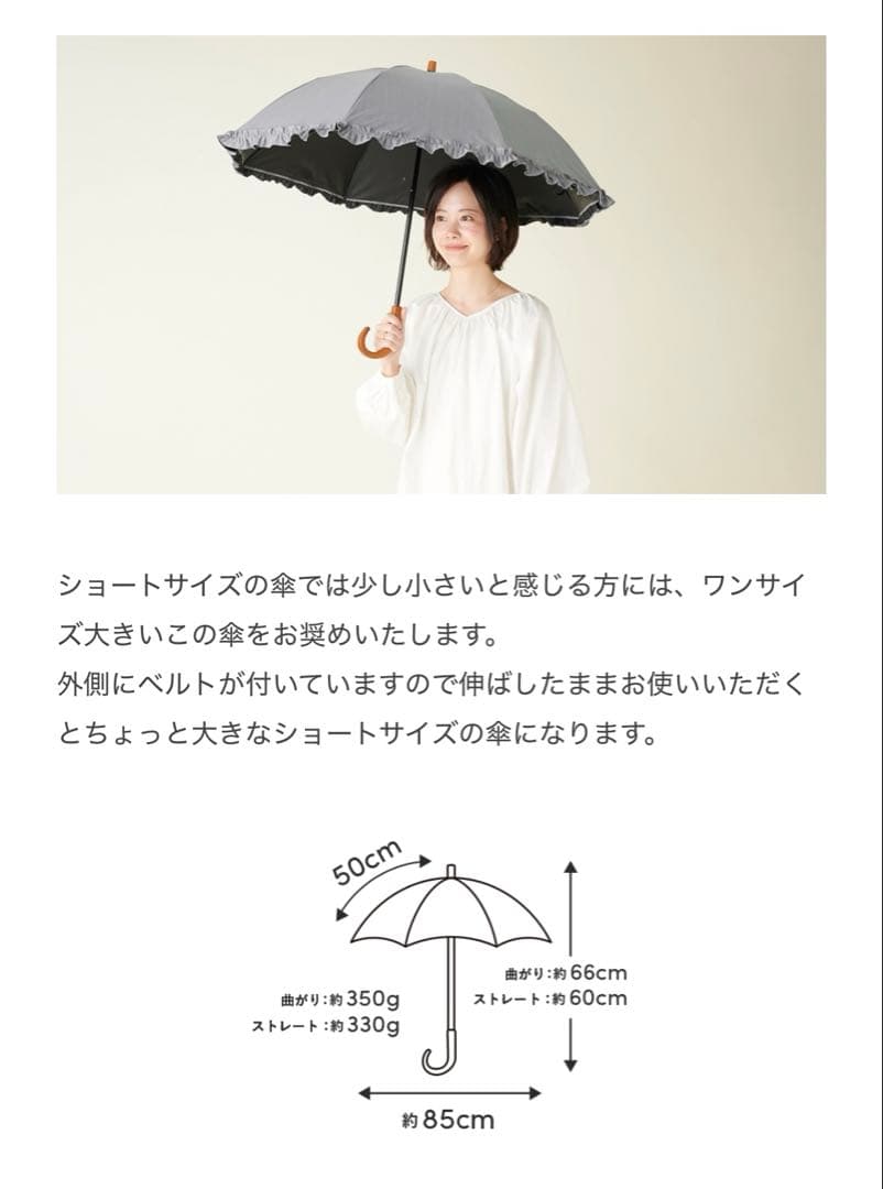 サンバリア100折りたたみ日傘　グレー