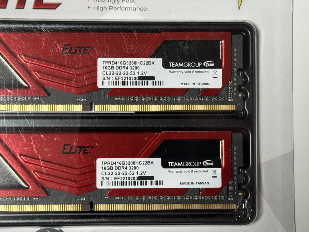TEAM Elite+ DDR4-3200 32GB(16GB×2) 新品未開封