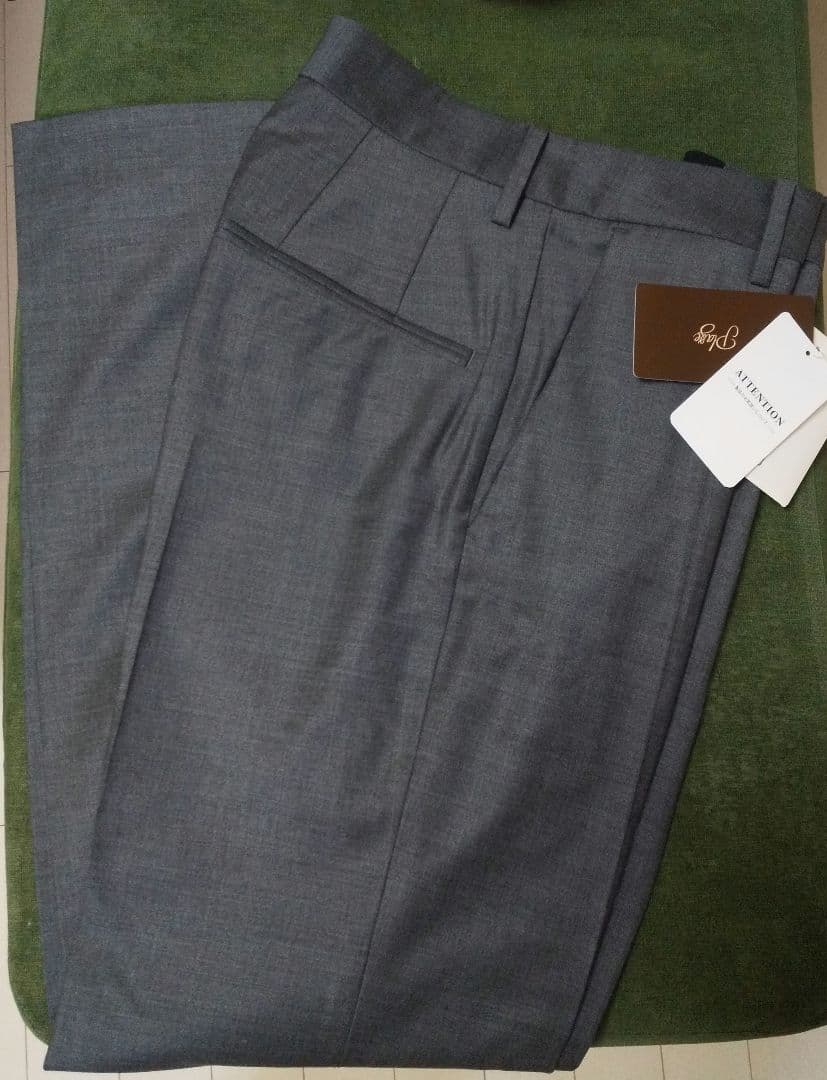 タグ付き未使用☆plage Super 120sセンタープレスパンツ グレー