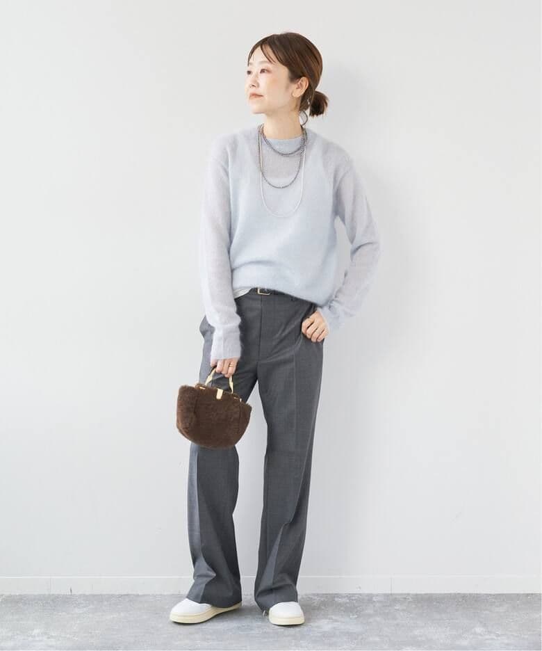 タグ付き未使用☆plage Super 120sセンタープレスパンツ グレー