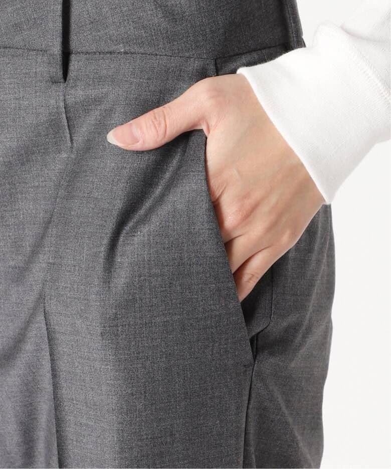 タグ付き未使用☆plage Super 120sセンタープレスパンツ グレー