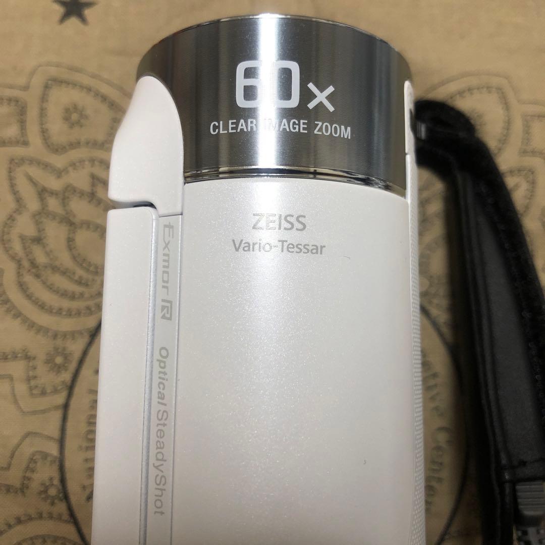 ほぼ新品 SONY HDR-CX470 ホワイト ビデオカメラ 完品