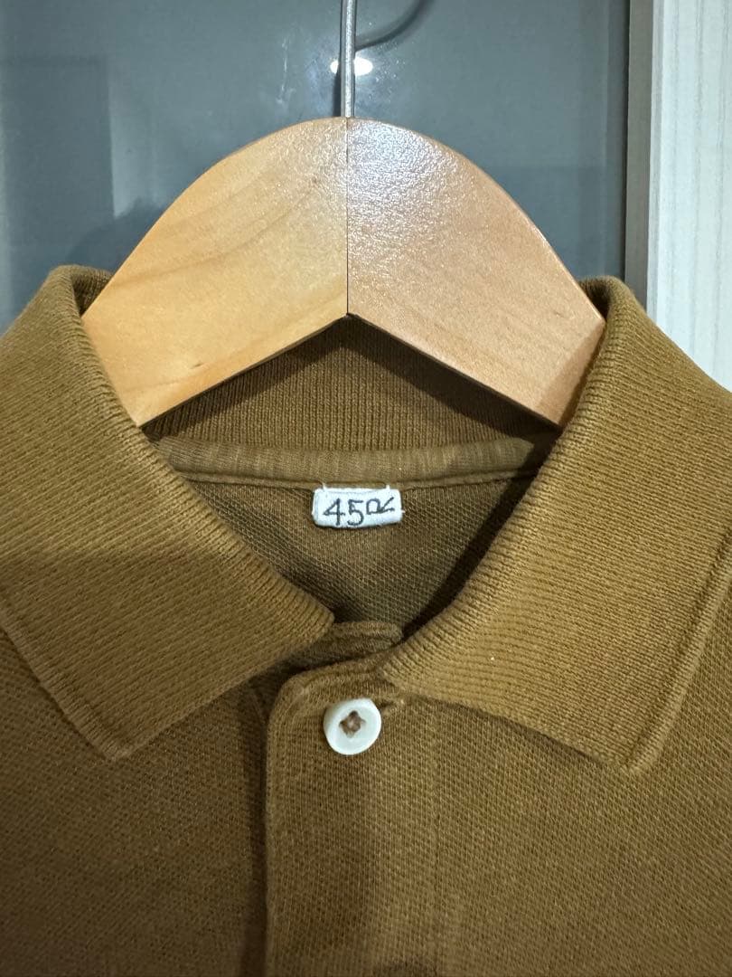 値下　美品　45Ｒノースリーブポロシャツ ブラウン サイズＦ