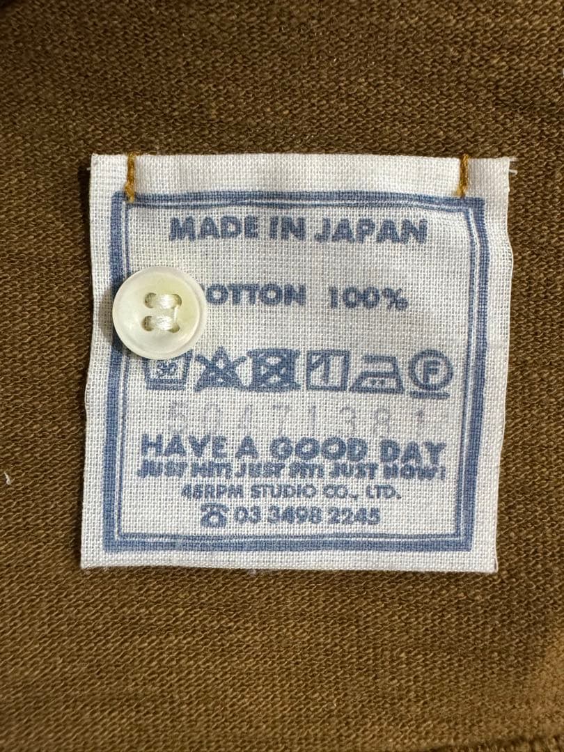 値下　美品　45Ｒノースリーブポロシャツ ブラウン サイズＦ