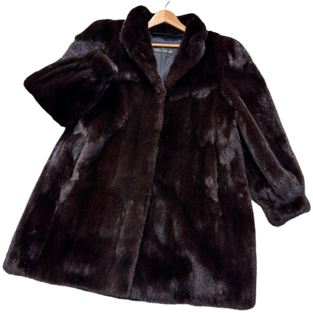美品　総丈91cm　マリオヴァレンティ　グラマミンク　ファーコート　なめし柔らか