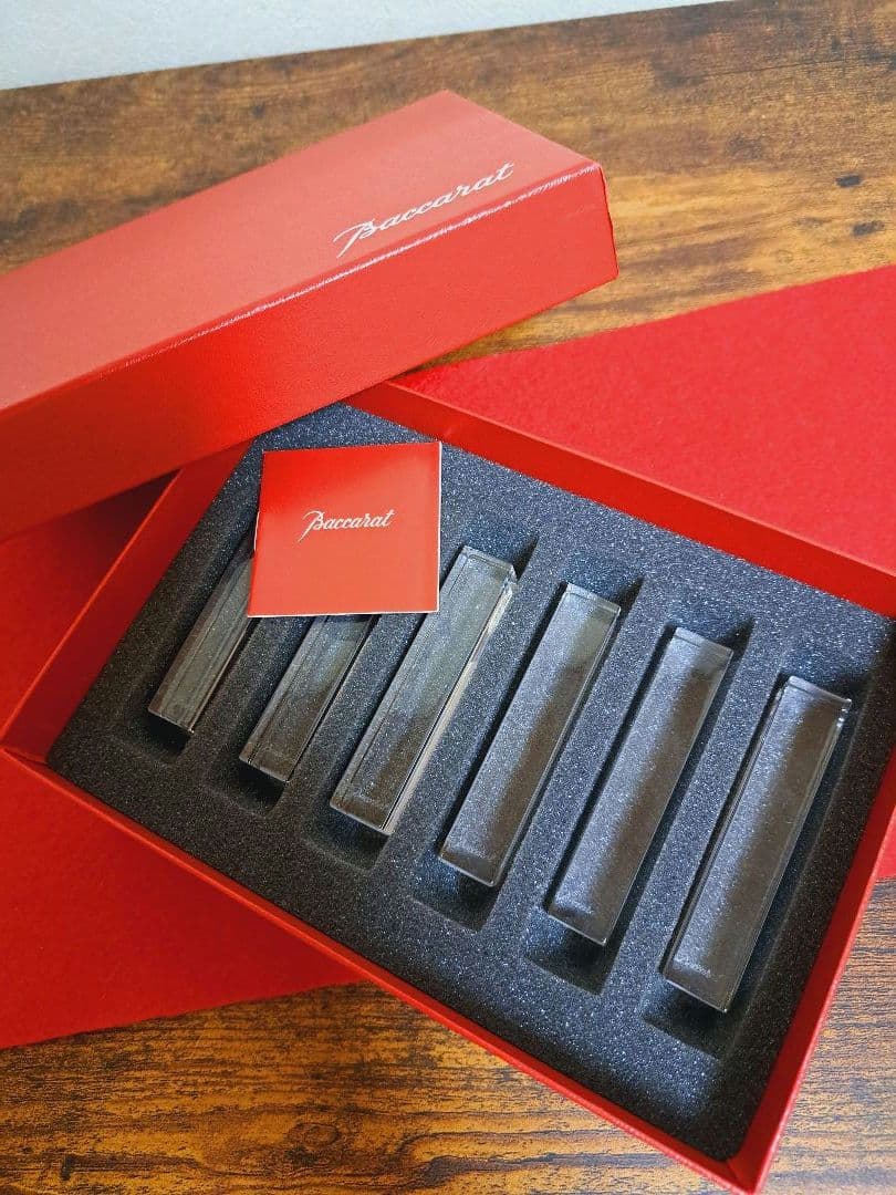 専用 バカラ スクエア レスト クリスタル 箸置き 6個セット 未使用 レア