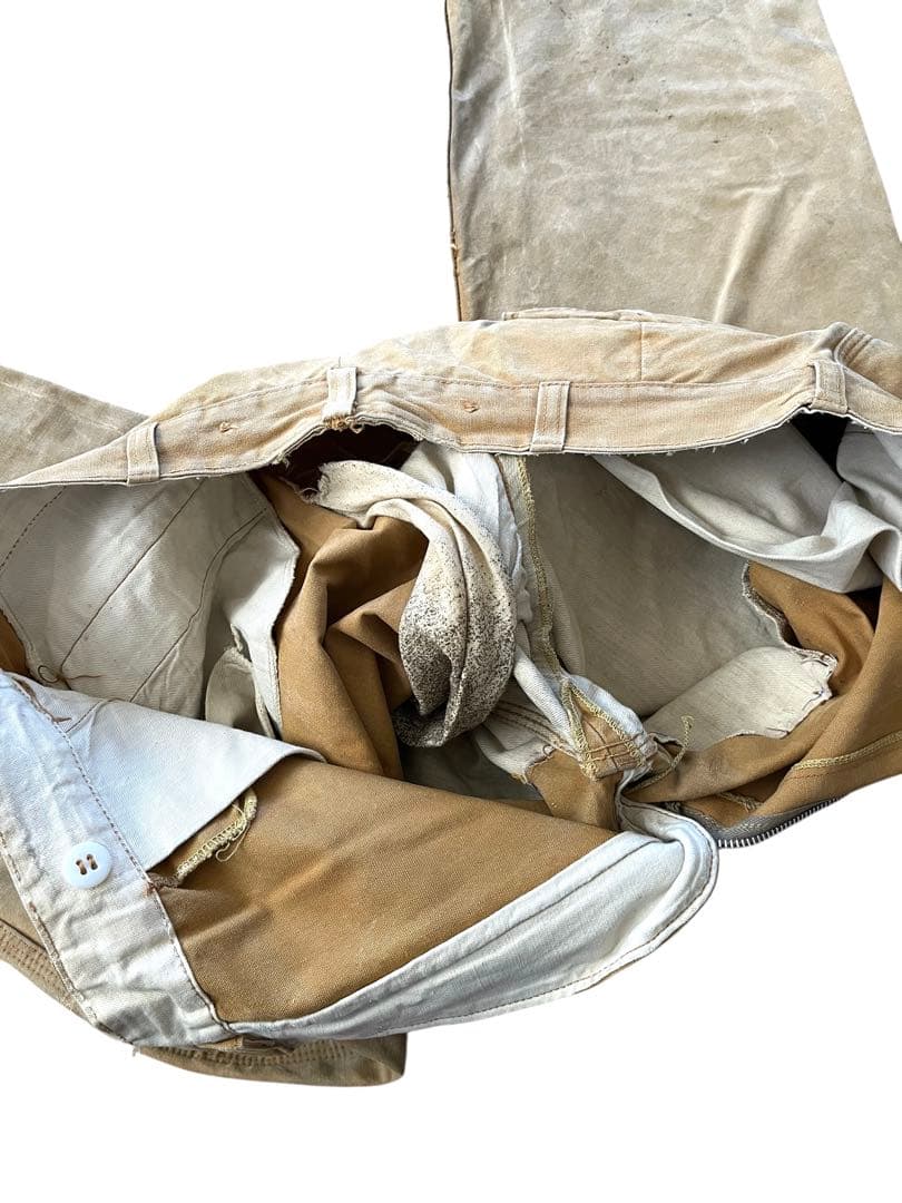 ▪️vintage 50's 60's ダックワークパンツ w33茶ブラウン