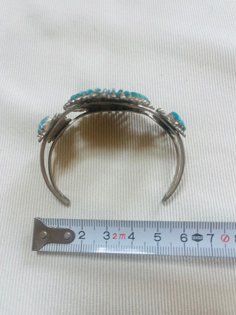 インディアンシルバーxターコイズバングル/ブレスレット