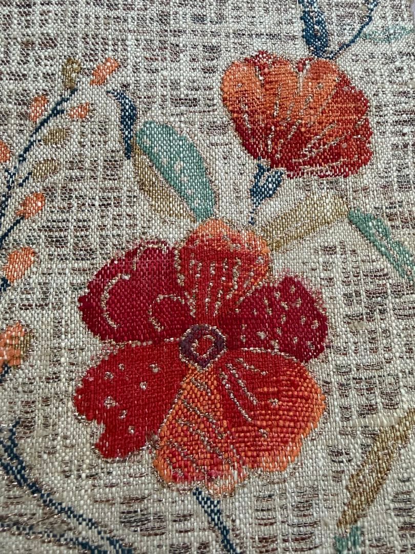 【101】極上　西陣織　都　八寸　名古屋帯　真綿紬　正絹