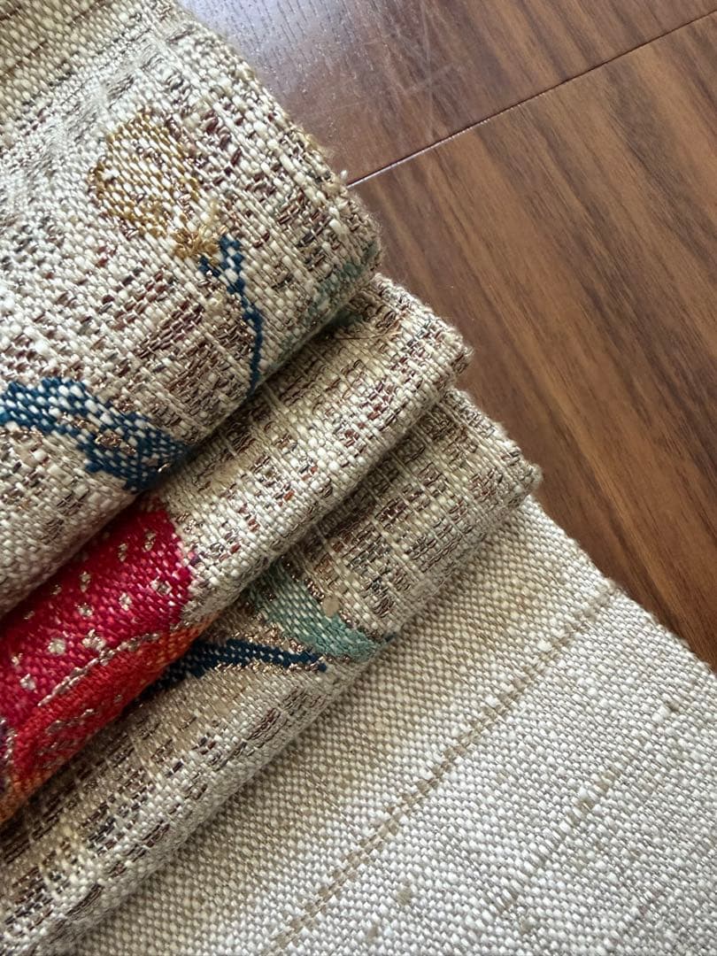 【101】極上　西陣織　都　八寸　名古屋帯　真綿紬　正絹