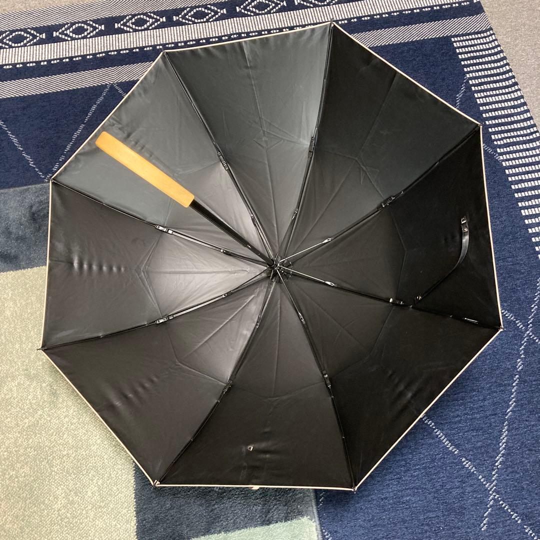 サンバリヤ100 折りたたみ日傘　　2段折り/無地　　色　ピンク　木曲がり手元