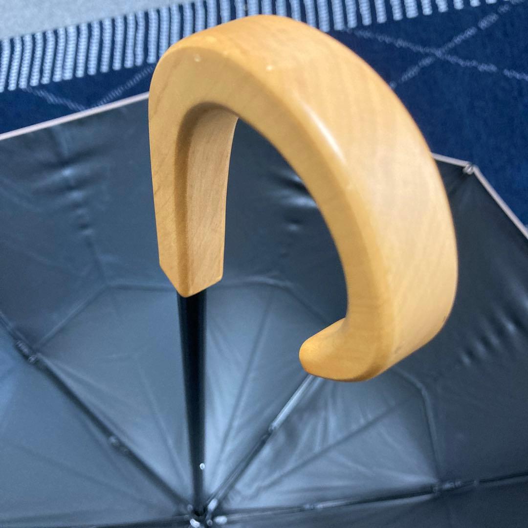 サンバリヤ100 折りたたみ日傘　　2段折り/無地　　色　ピンク　木曲がり手元