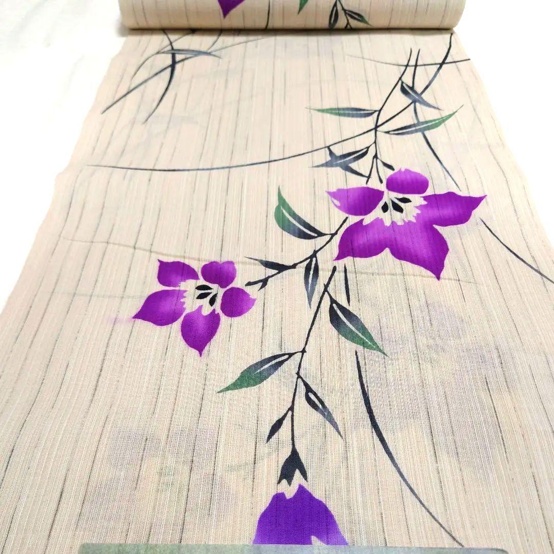 東京本染 浴衣反物 綿麻 さわらび 源氏物語②