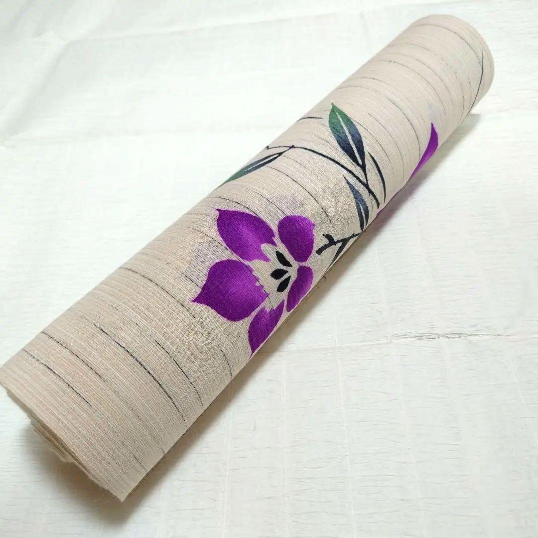東京本染 浴衣反物 綿麻 さわらび 源氏物語②