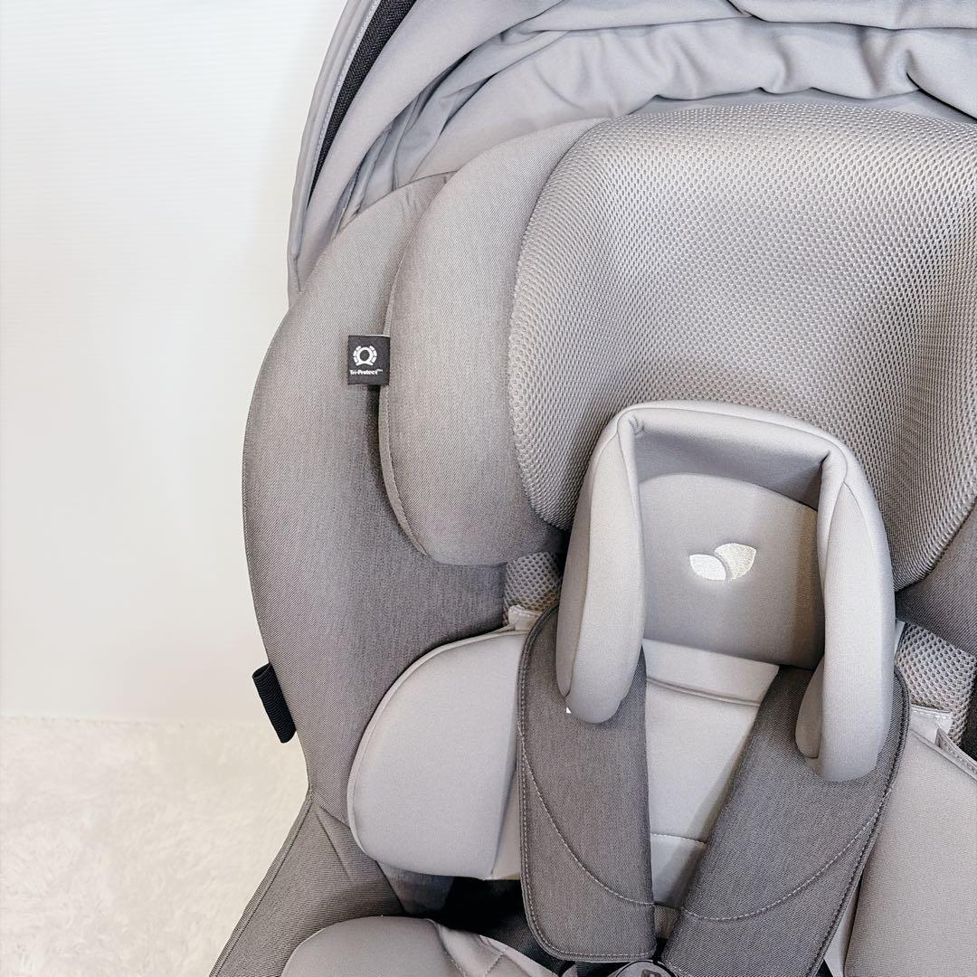 美品【Joie】チャイルドシート アイ・アーク360°キャノピー付／グレー