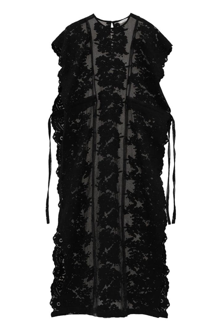 ワンピース CLANE FLOWER SHEER LACE LONG TOPS