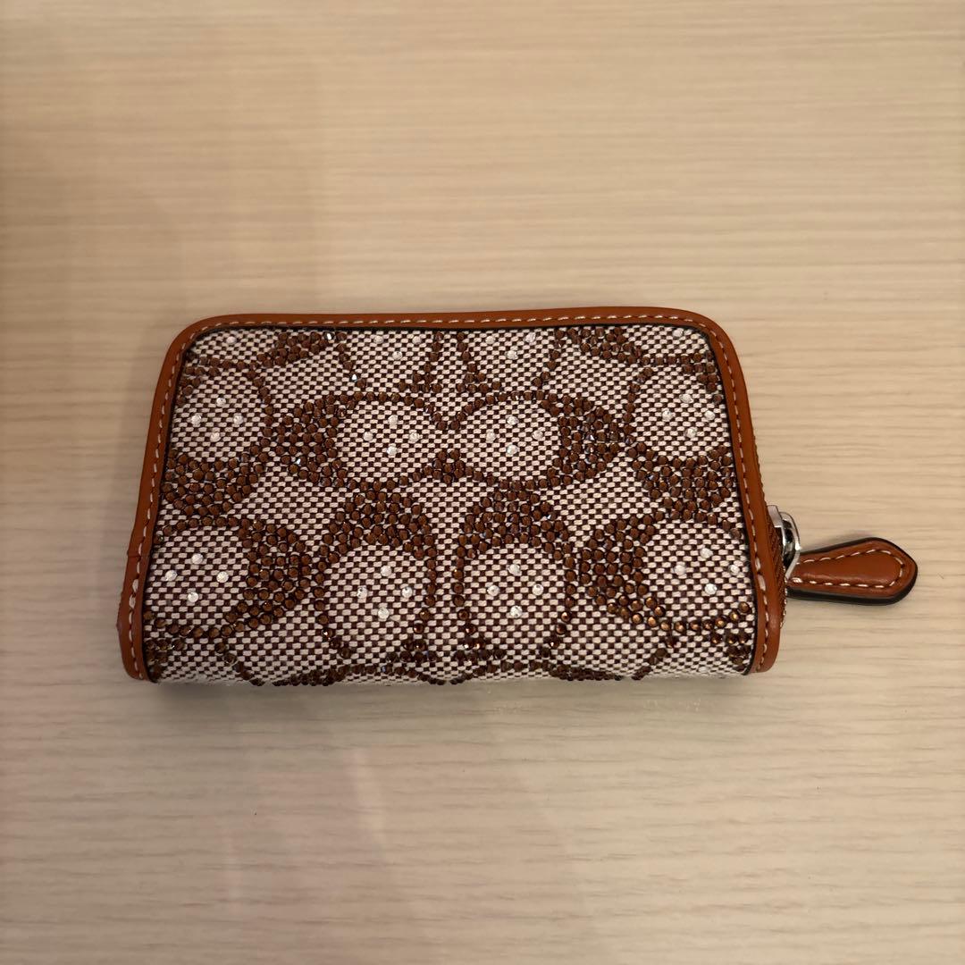 COACH ケース 小銭入れ　ラインストーン付き