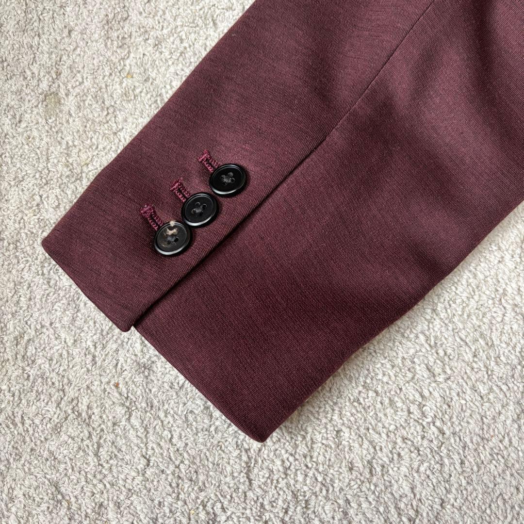 極美品 セオリー 現行タグ アンコンジャケット バーガンディ メンズ ストレッチ