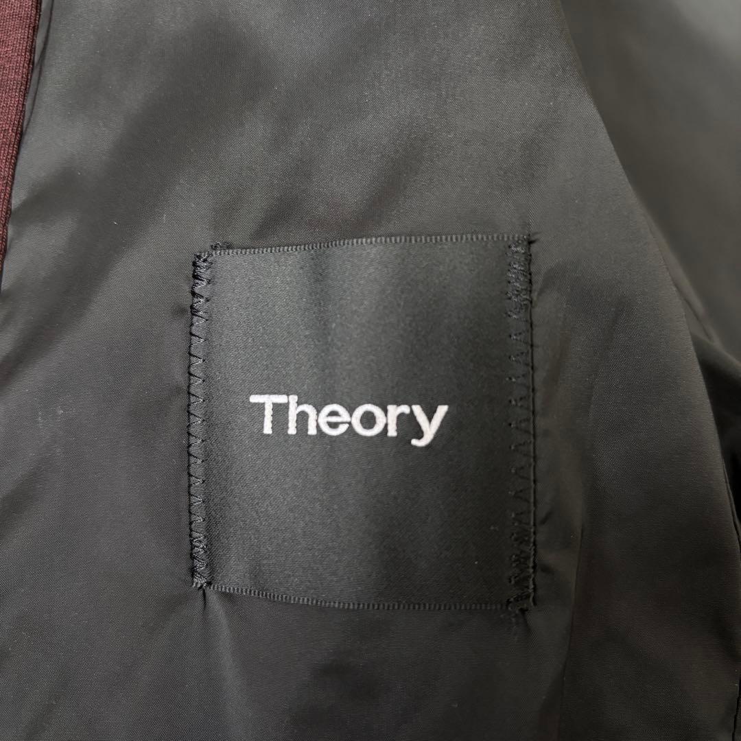 極美品 セオリー 現行タグ アンコンジャケット バーガンディ メンズ ストレッチ