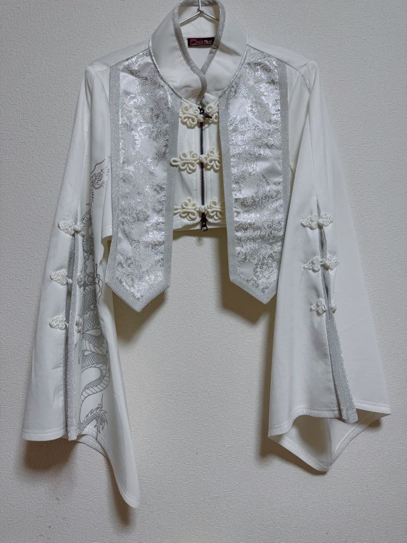 qutie frash チャイナショートカーデ 白