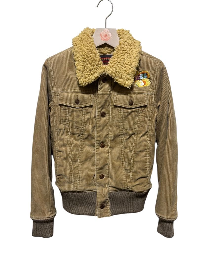 HYSTERICS コーデュロイ　ボア　刺繍ジャケット フリー