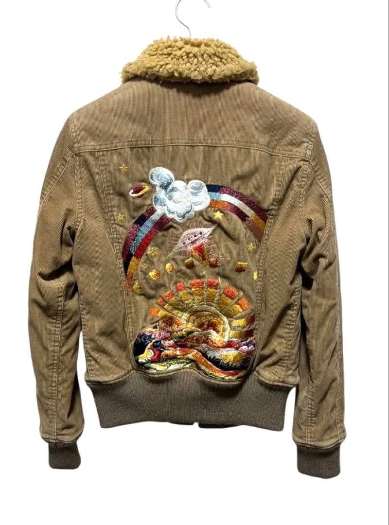 HYSTERICS コーデュロイ　ボア　刺繍ジャケット フリー