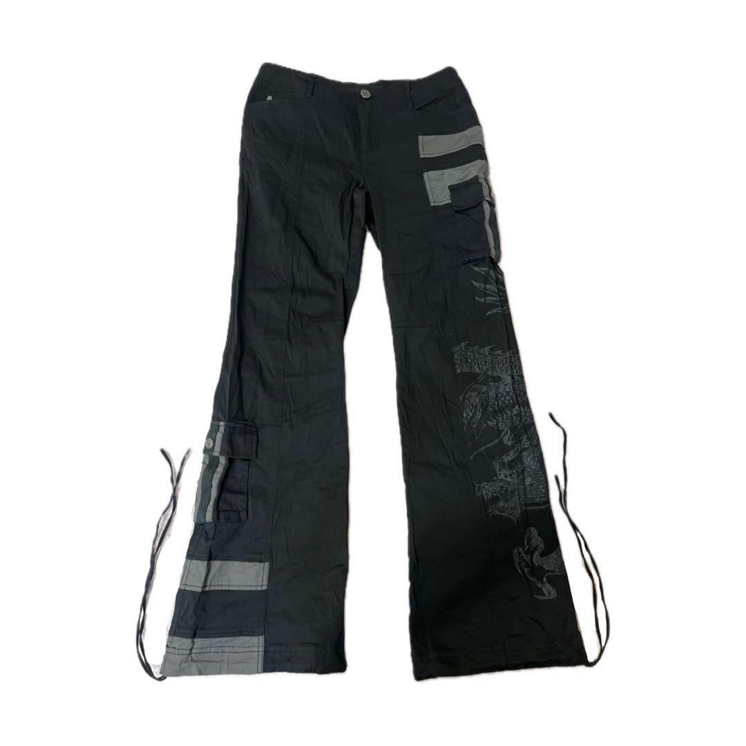 ozz on ozz croce フレアパンツ 龍 ドラゴン ワークパンツ