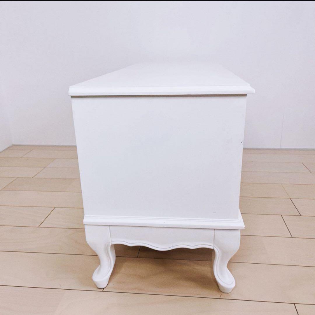 ロココ調　猫足　テレビ台　ホワイト　120サイズ　姫系家具　送料込み