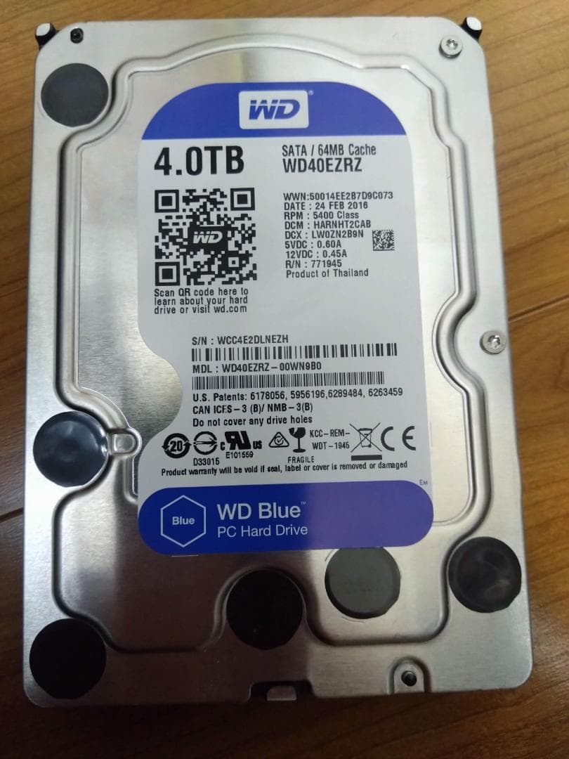 WD Blue 4TB 内蔵型ハードディスク