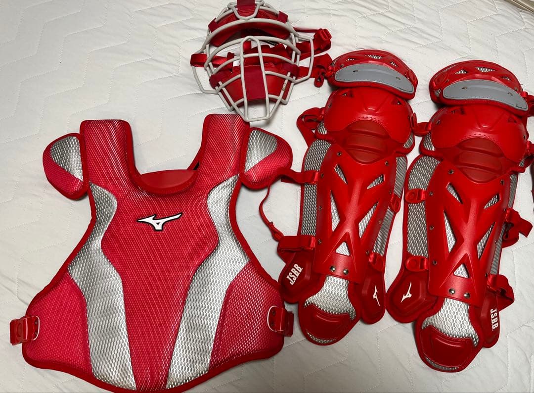 ミズノプロ　キャッチャー防具セット　収納袋2枚付き　使用感薄美品