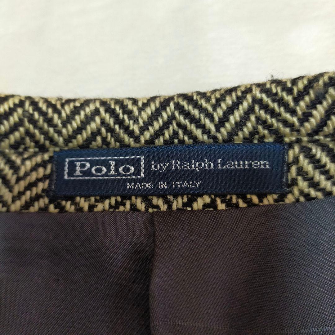 イタリア製　ポロラルフローレン　シルクウール　ヘリンボーン　テーラードジャケット