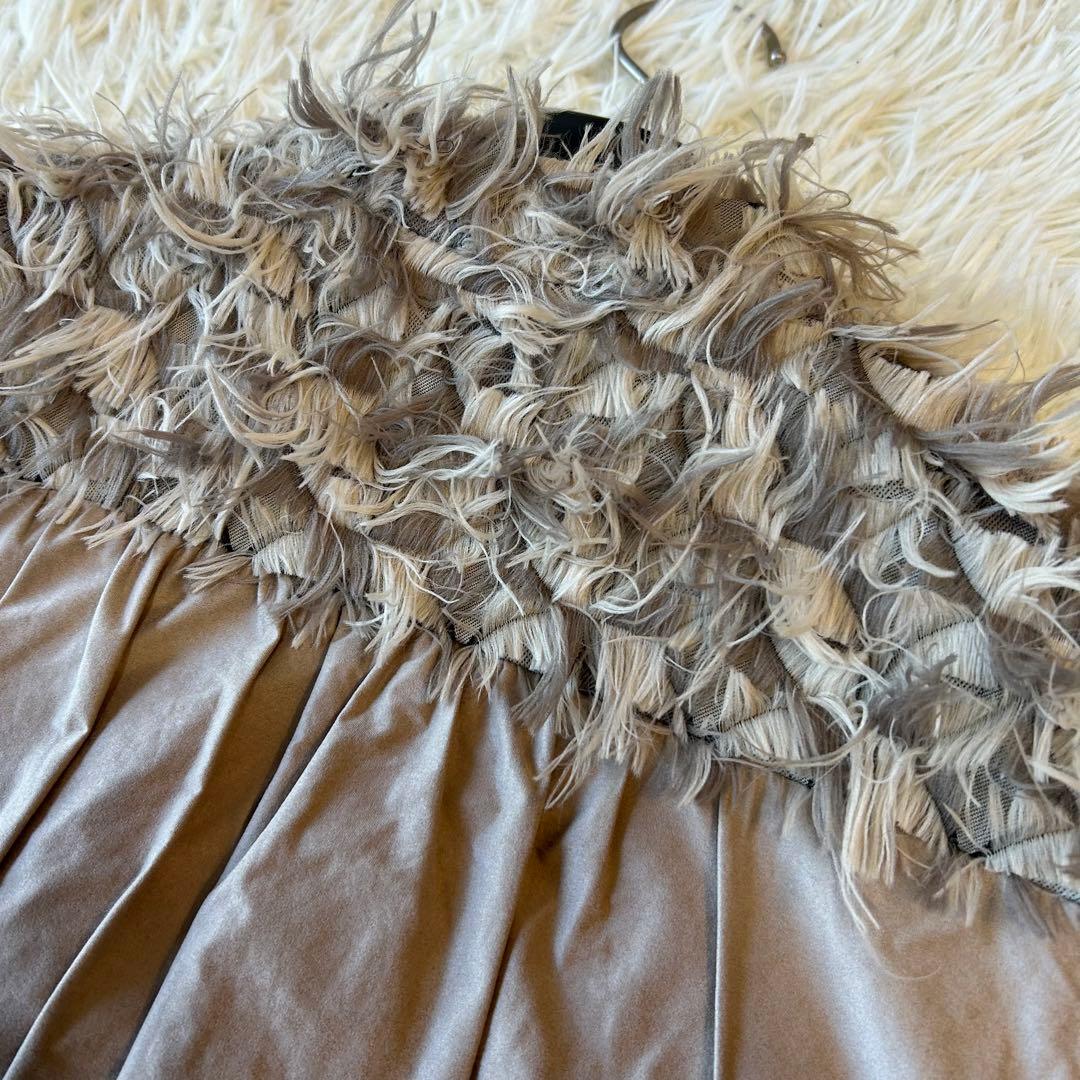 新品タグ付き　MORABITOモラビト　シャギーフェザーベスト　40