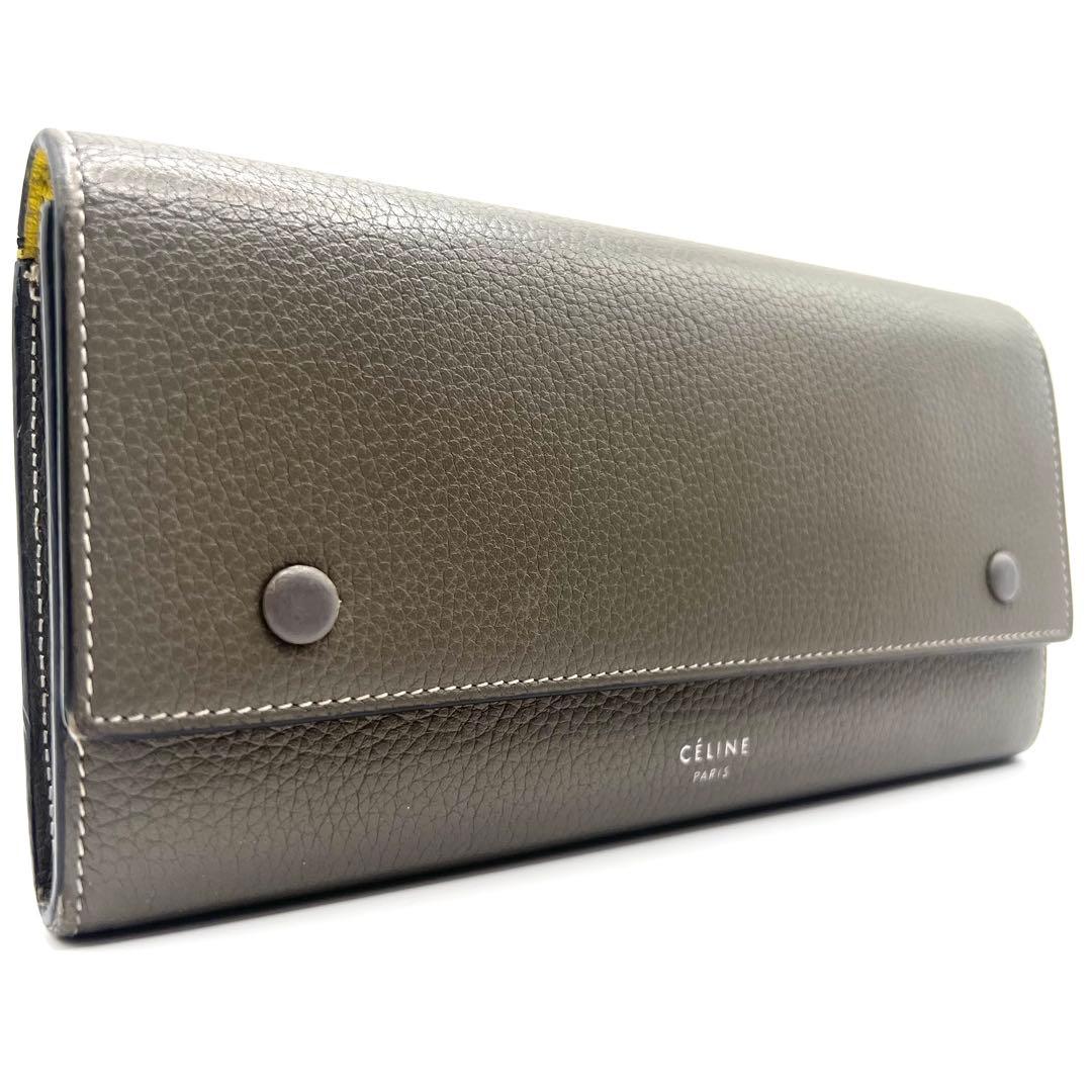 美品✨️CELINE ラージフラップマルチファンクション バイカラー 長財布