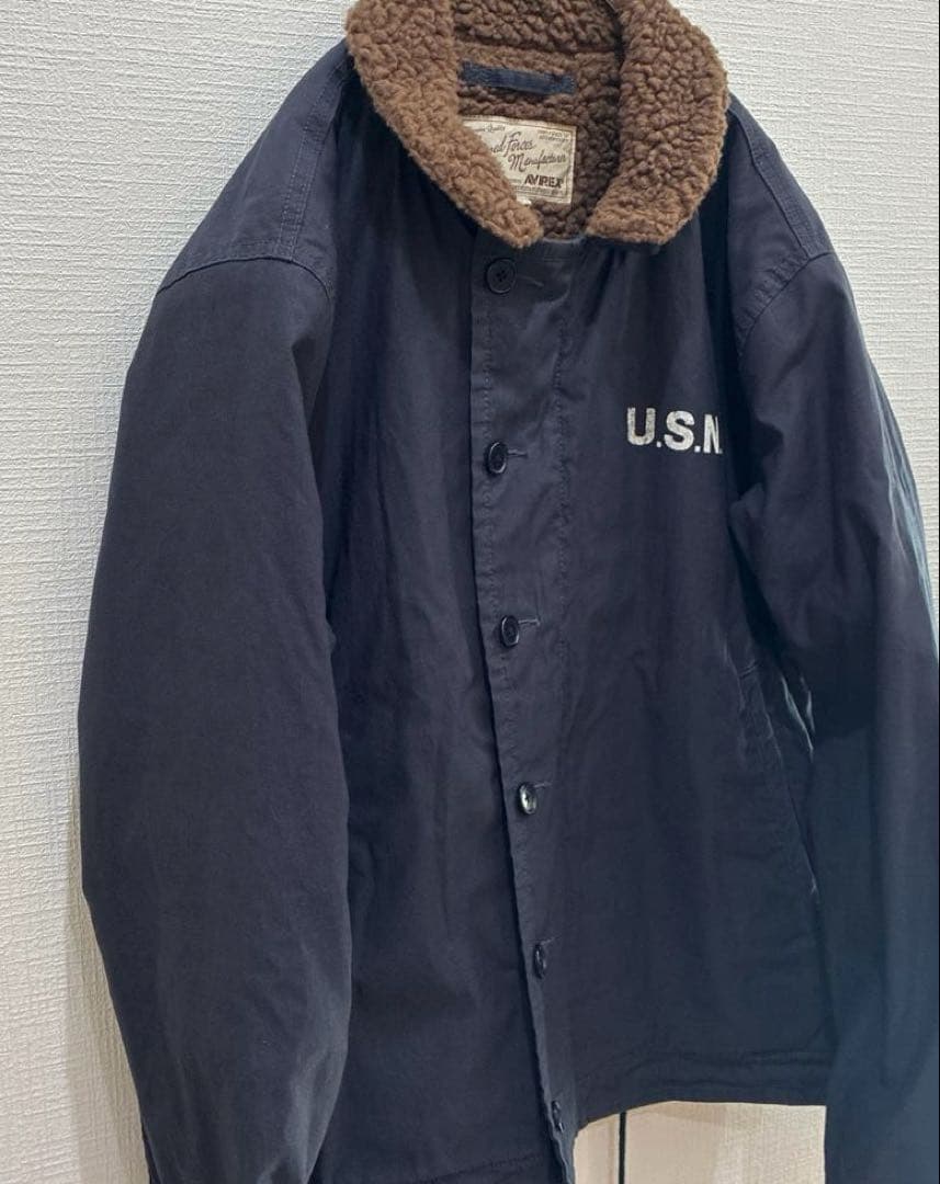 希少サイズ AVIREX N-1 デッキジャケット／ネイビー 2XL 大きい