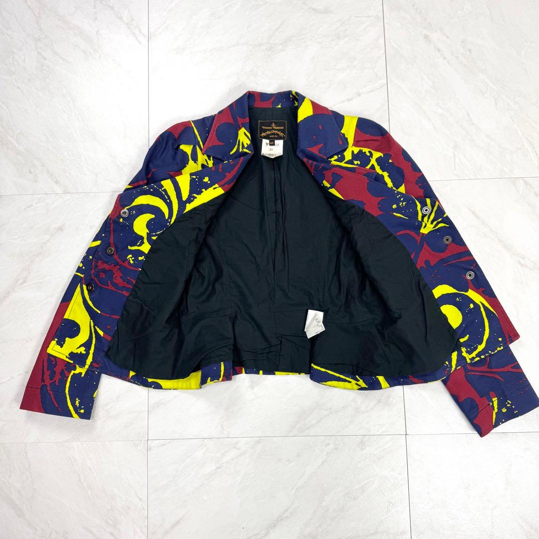 希少 ヴィヴィアンウエストウッド ロゴボタン テーラード 変形 ジャケット 42