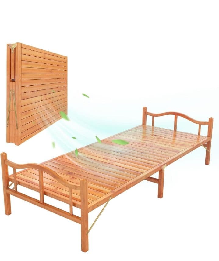 折りたたみベッド ベッド コンパクト収納 ベッドフレーム 天然竹製 つ176