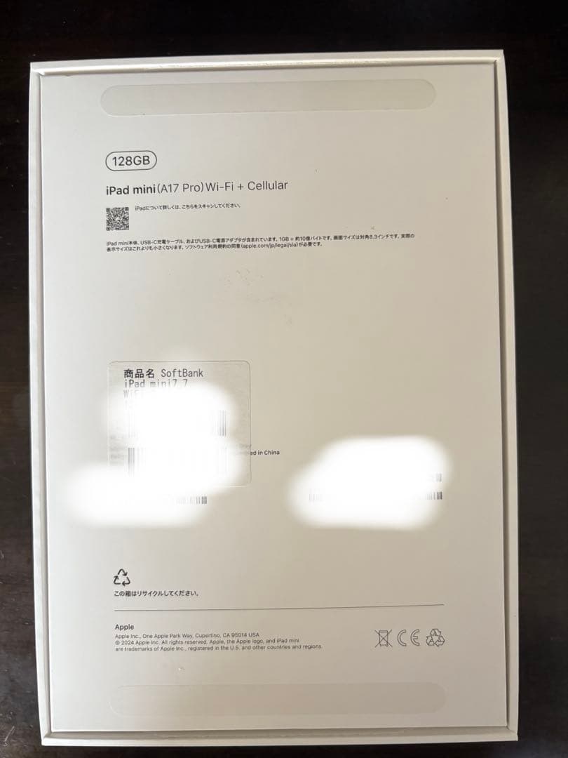 iPad本体 iPad mini A17 Pro Cellular Space Gray