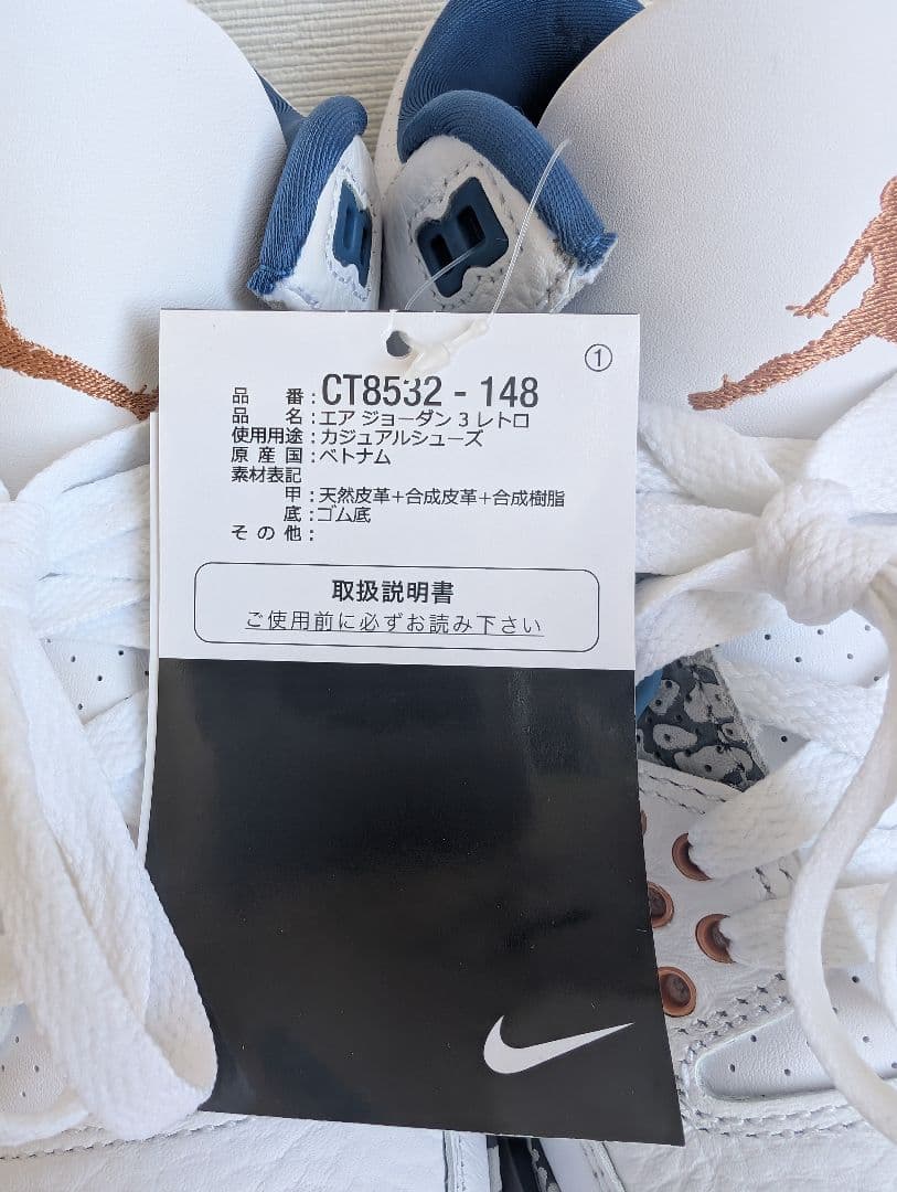 本日限り！新品未使用Air Jordan 3 ウィザーズ　25cm