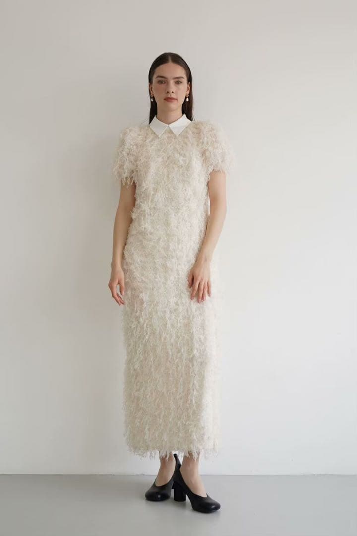 ACKA lame fringe puff dress 卒業式 結婚式