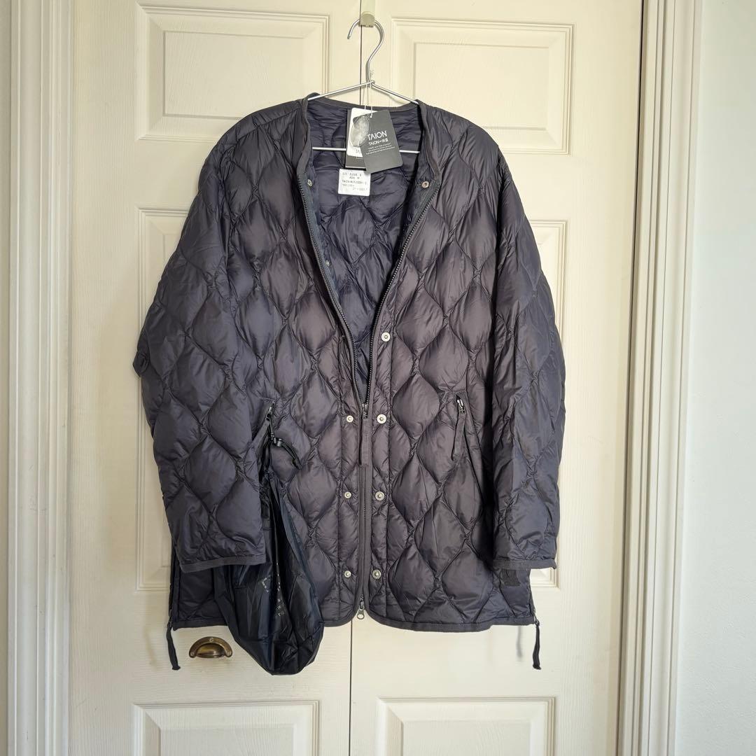 TAIONタイオン　ミリタリー M65 Wジップ ダウンジャケット　Dチャコール