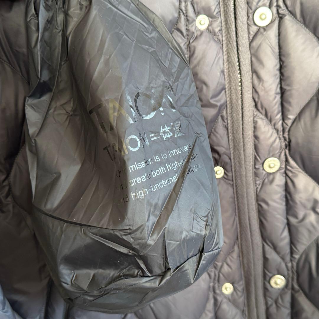 TAIONタイオン　ミリタリー M65 Wジップ ダウンジャケット　Dチャコール