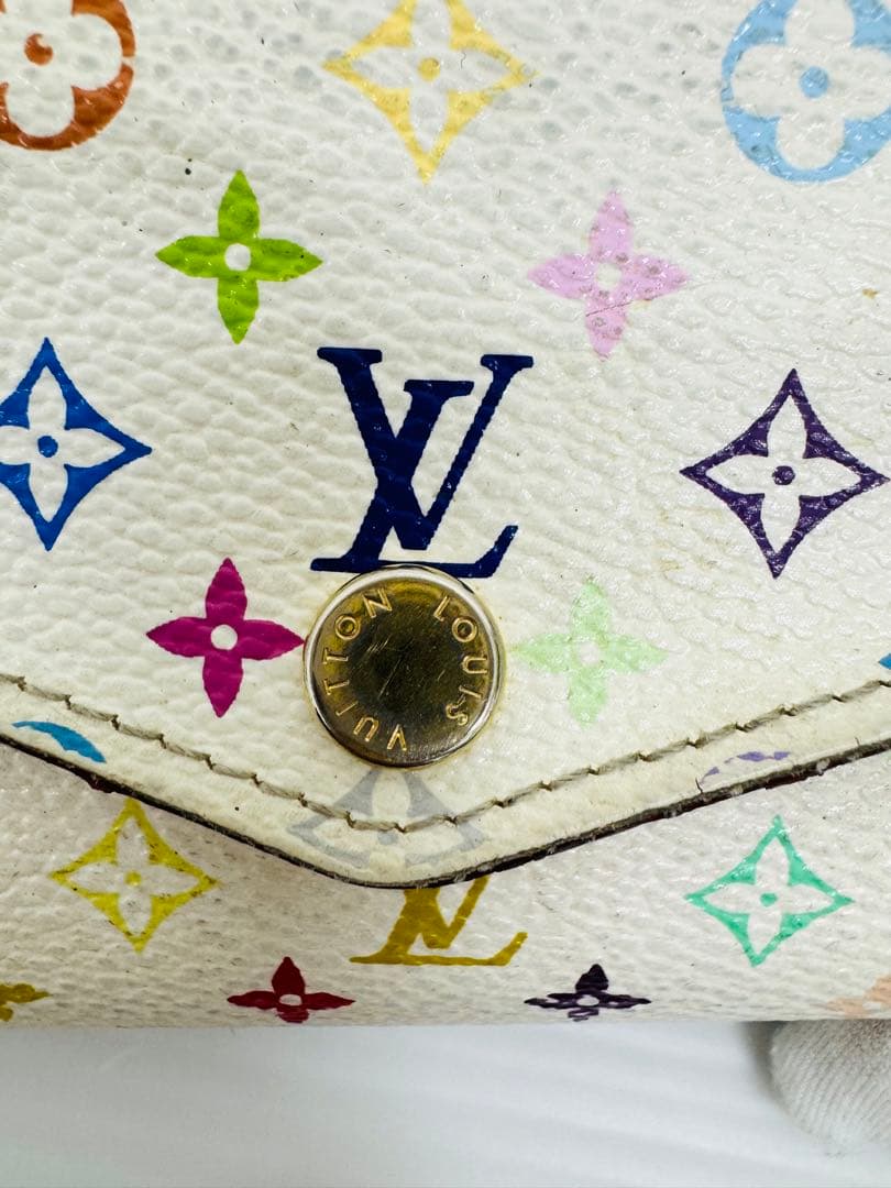 LOUIS VUITTON マルチカラー 長財布 ホワイト 箱袋付