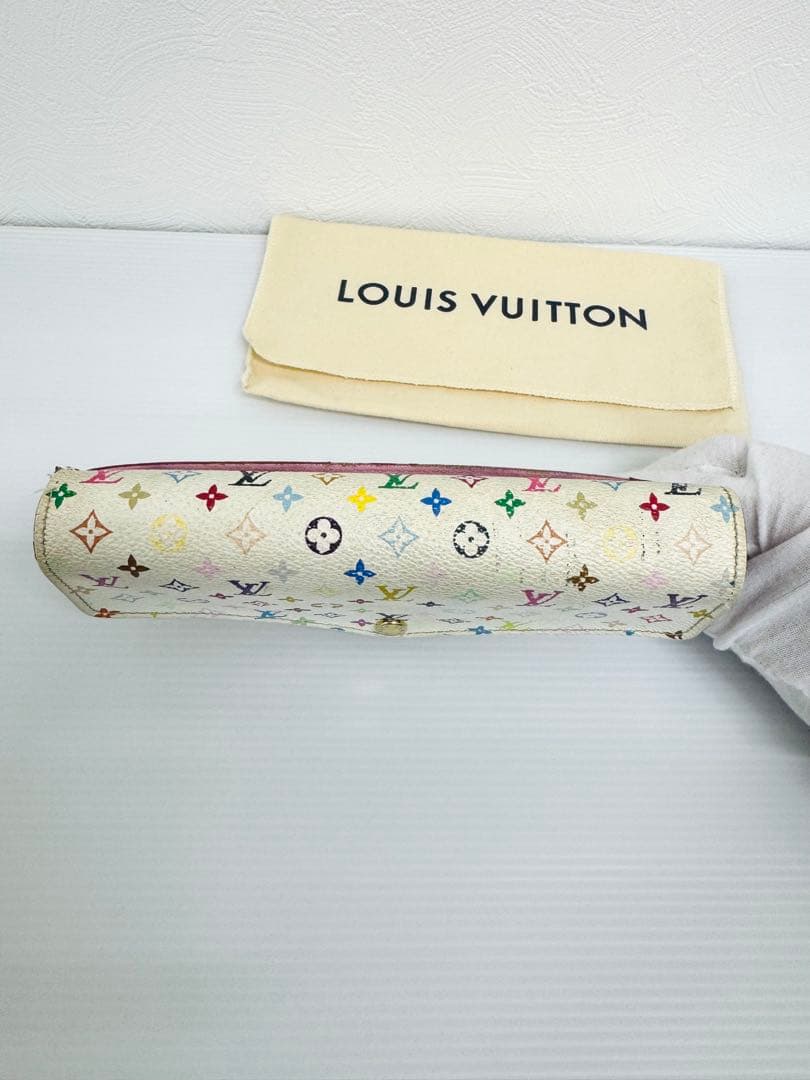 LOUIS VUITTON マルチカラー 長財布 ホワイト 箱袋付
