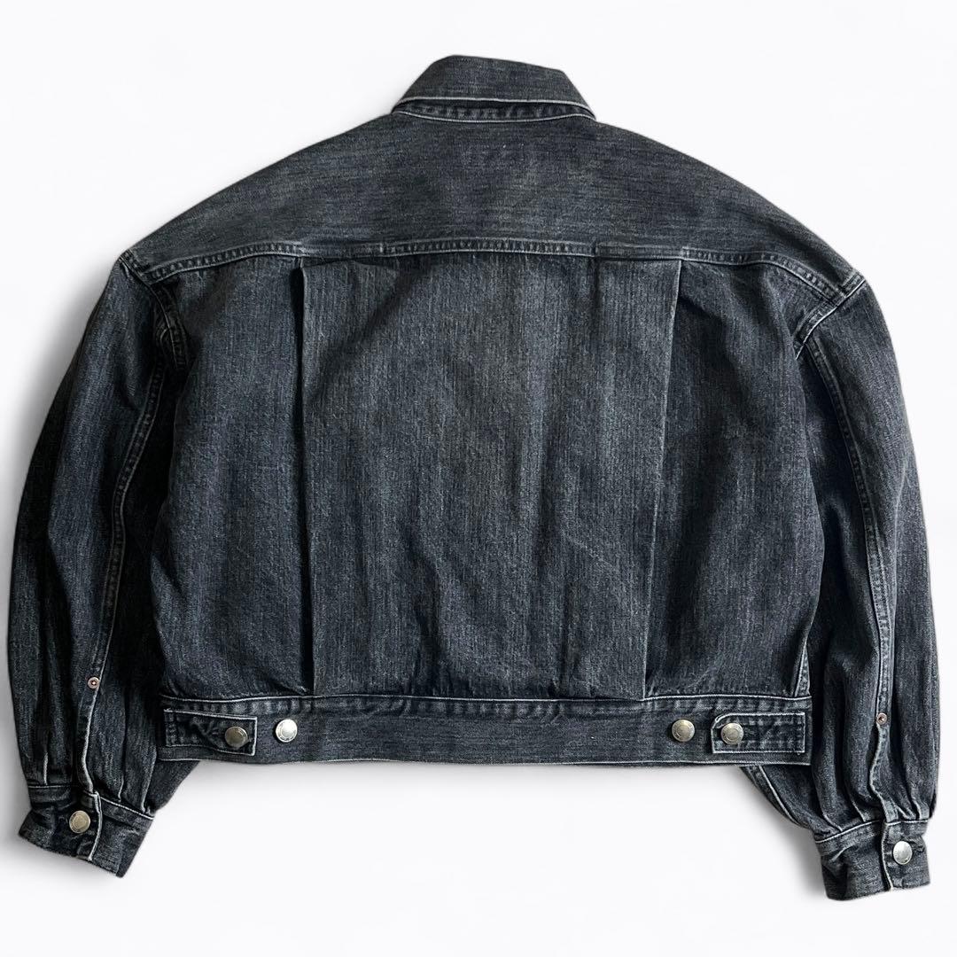 【美品】24ss HYKE バルーンスリーブ デニムジャケット ブラック